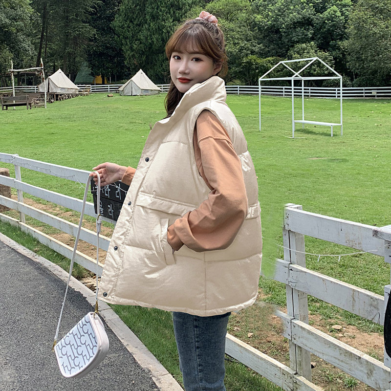 2020秋冬韩版宽松外搭羽绒棉马甲 月臣马夹