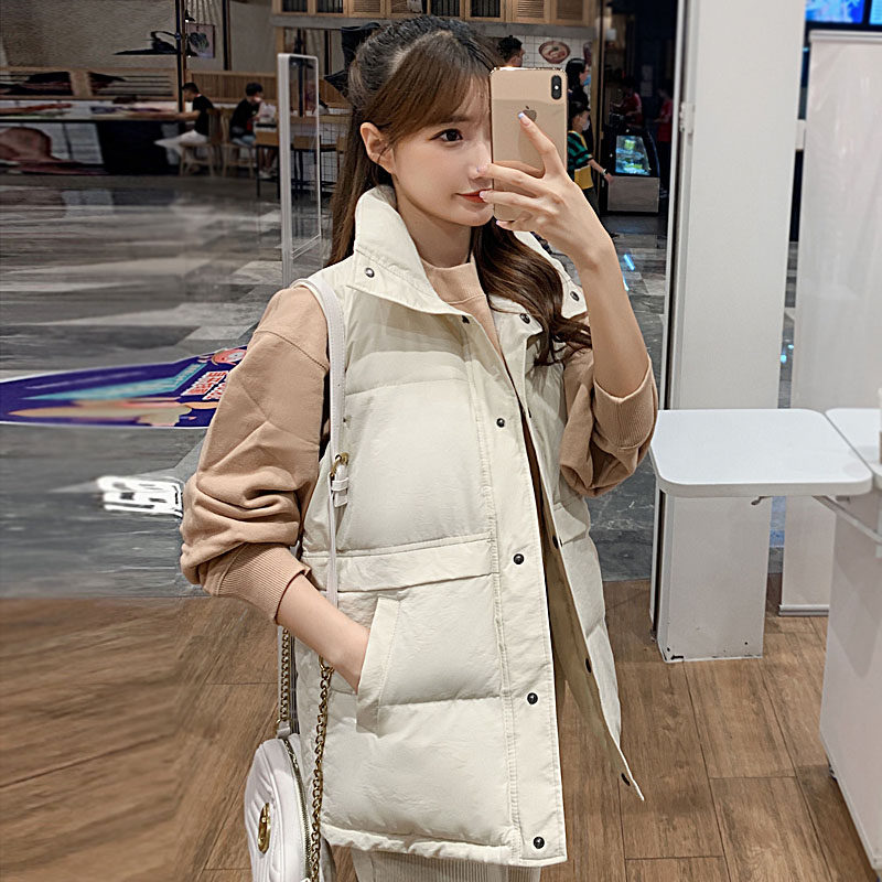 2020秋冬韩版宽松外搭羽绒棉马甲 月臣马夹
