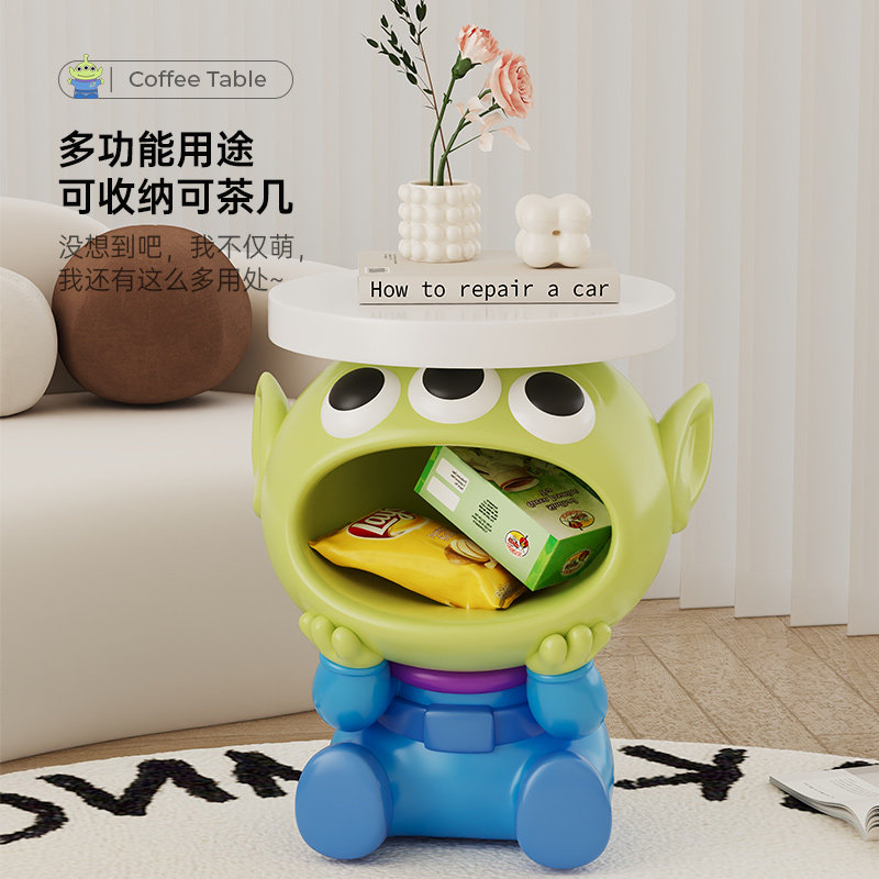 三眼仔卡通茶几摆件三眼怪边几儿童创意床头柜可爱小桌子搞怪家具,淘宝优惠券,粉丝福利购,淘宝优惠卷