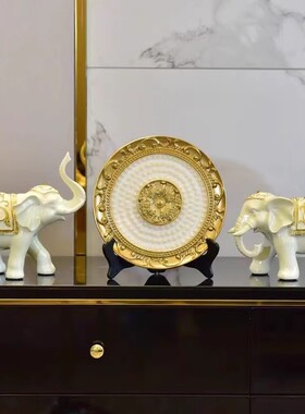 大象摆件高级感客厅一对镇宅门口