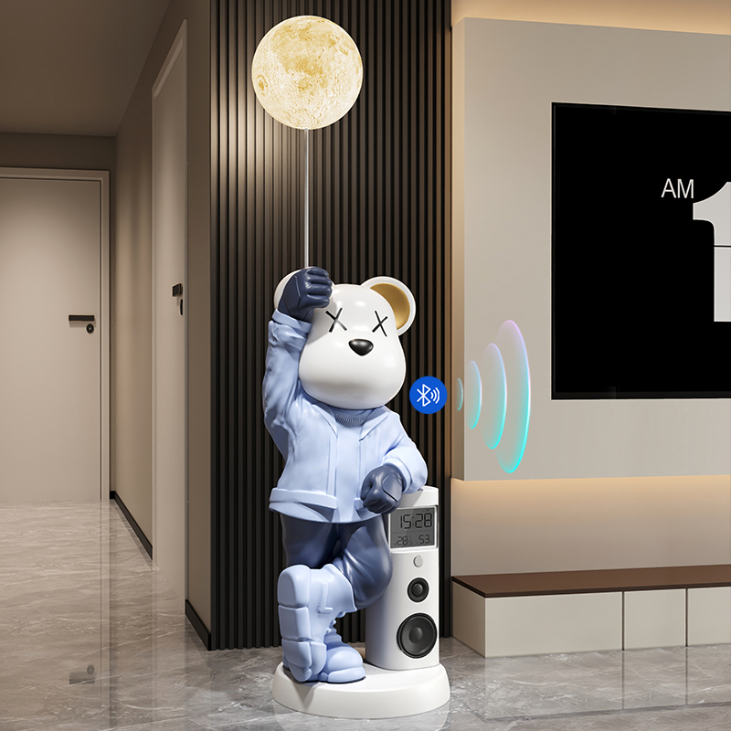 客厅暴力熊摆件大号电视柜旁边大型落地乔迁装饰蓝牙音响高端大气 - 图3