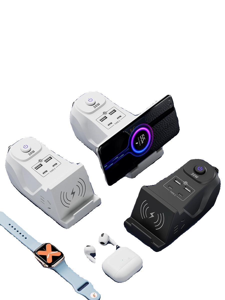 快充30W手机无线充电器通用USB插排插线板接拖插座多孔位插头三插,淘宝优惠券,粉丝福利购,淘宝优惠卷