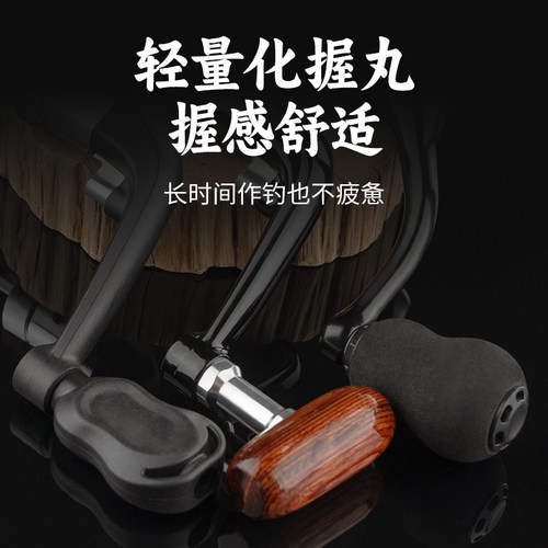 池刃纺车轮金属折叠摇臂海竿抛竿渔轮路亚手柄鱼线轮镀锌防锈配件 - 图1