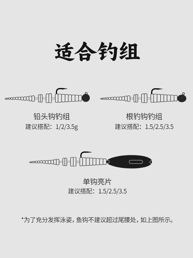 软池刃小尾微物马口饵溪钓野钓专用路头亚铅钩虫软假饵鳜鱼通针杀 - 图3