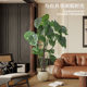 High-end light luxury monstera simulated green plant living room indoor famous large-scale decoration fake plant decoration floor-standing ornaments