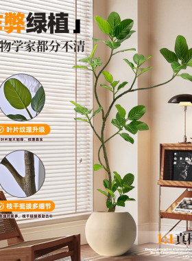 仿真孟加拉榕树绿植高端轻奢