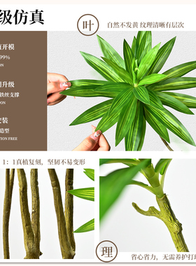 百合竹仿真绿植盆栽大型室内装饰花客厅摆件落地树高级仿生假植物