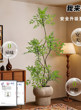 精致仿生植物南天竹客厅