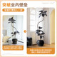 Simulated Black Diamond Rubber Tree Living Room Large Potted Plant Advanced