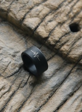 上觉手作心动微磨砂原创戒指