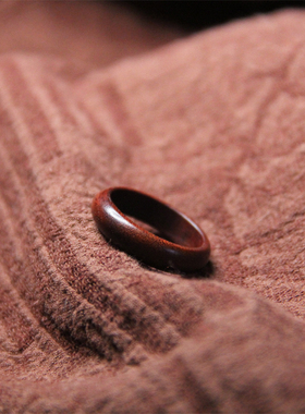 手工原木科檀戒指简约指环包邮