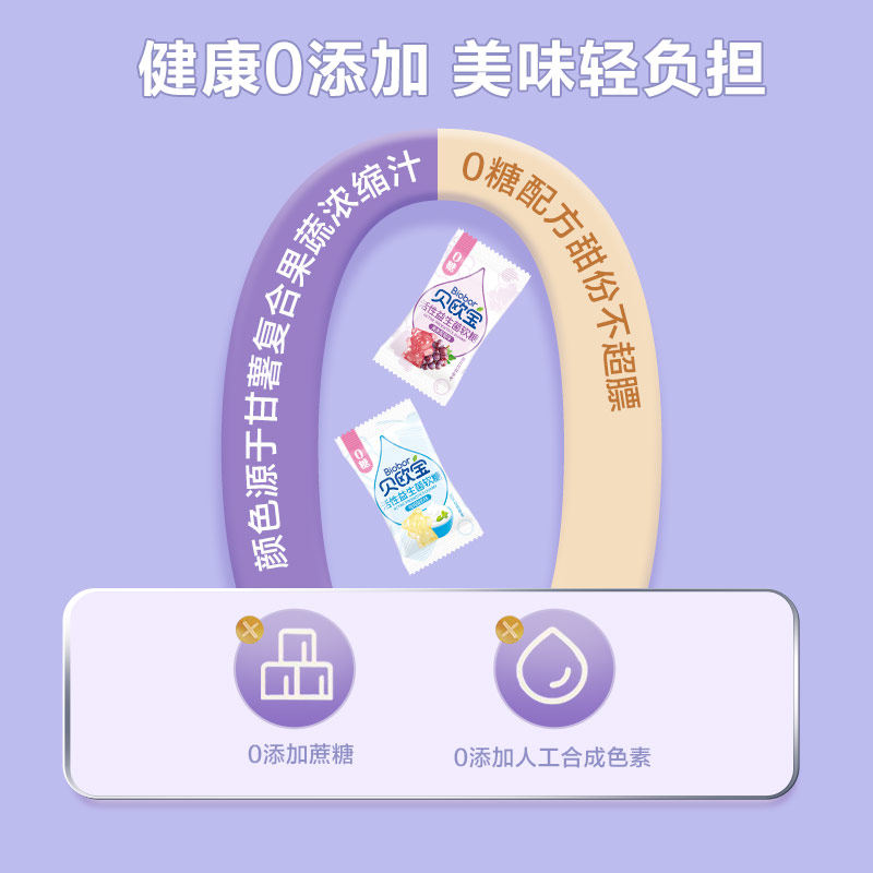 贝欧宝活性益生菌软糖无糖糖果0糖小熊糖儿童零食营养零糖
