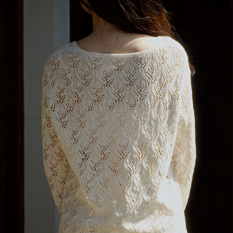 编织人生325雅白云清镂空套头衫材料包手工diy毛线春季薄款含教程,淘宝优惠券,粉丝福利购,淘宝优惠卷