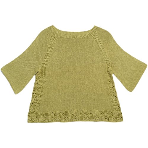 云团织NO.86闲云 云清中袖棒针衣 手工DIY毛线编织材料包含教程 - 图3