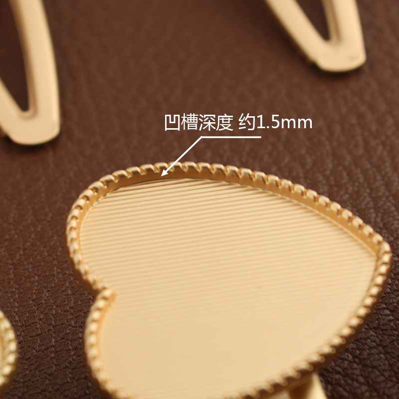 贴皮贴布发夹 哑光金 宋锦发夹80mm手工中古拆包 掐丝底胚做工好,淘宝优惠券,粉丝福利购,淘宝优惠卷