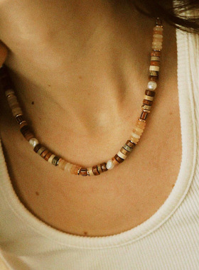 中古砂砾*天然淡水珍珠玉石项链