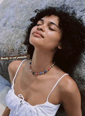 丛林花海*天然玉石18k金复古项链