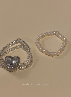 rtep超嗲爱心90s复古女孩瓷珠