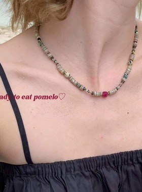 礁石序曲*天然玉石贝壳串珠项链