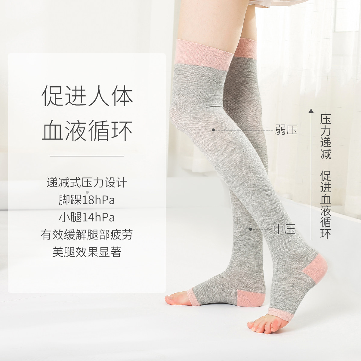 日本压力女防水肿浮肿日系中筒袜 regart短袜/打底袜/丝袜/美腿袜