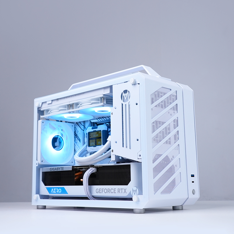 机械大师C+MAX纯白水冷主机I5 13600/14600KF/14700K RTX4070TIS/4080S/4090itx小型DIY台式机整机白色电脑 - 图3