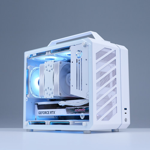 机械大师C28 i5 14600KF/i7 14700KF/RTX4070TI/4080S/4090迷你ITX小型便携高端水冷DIY整机电脑纯白ITX主机-图2