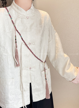 「叹相思」多种戴法紫琉璃串珠