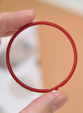 本命年福字银扣泰蜡线金刚结手绳