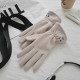 Women's autumn and winter cold-proof gloves with velvet and thickening