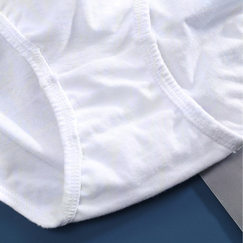 100%纯棉内裤女生中腰加大码简约透气宽松舒适学生纯色三角裤头 - 图1