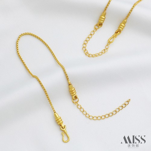 18K包金保色哑金手链蛇骨调节延长链diy串珠手串沙金饰品配件 - 图2