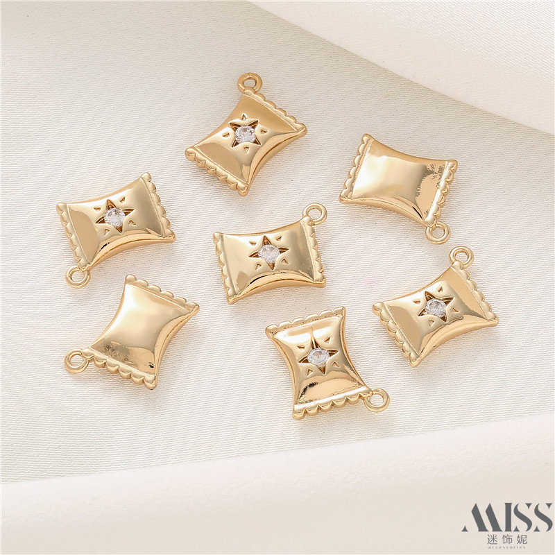 14K包金保色镶锆石袋装糖果diy手工配件手链项链饰品挂件吊饰吊坠,淘宝优惠券,粉丝福利购,淘宝优惠卷