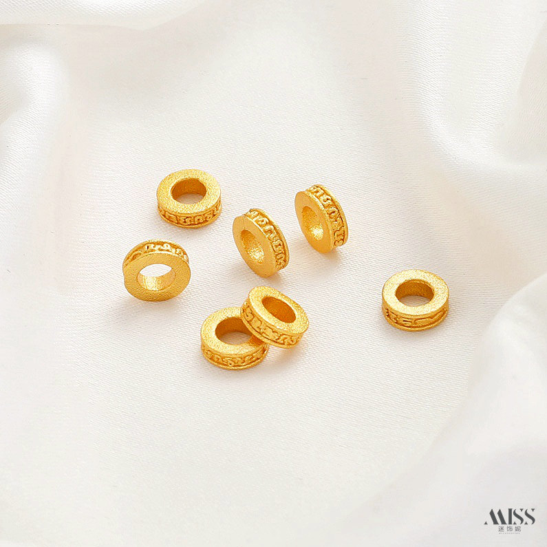 沙金保色中国结南瓜珠元宝六字箴言隔片隔珠diy手链项链串饰配件,淘宝优惠券,粉丝福利购,淘宝优惠卷