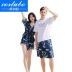 Cặp đôi áo tắm CORTUBO nữ mới ba mảnh bảo thủ Hàn Quốc che bụng thon gọn áo tắm gợi cảm nam bãi biển - Vài đồ bơi