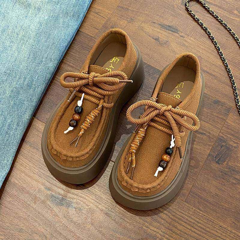 春季季厚底勃肯鞋女2026新款系带覆古一脚蹬松糕乐福鞋小个0116z,淘宝优惠券,粉丝福利购,淘宝优惠卷