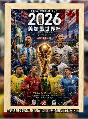 世界杯合照2026拼图相框500片纪念休闲玩具放假装饰礼物送朋友