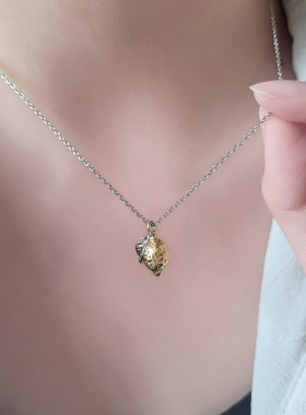 花神系列柠檬吊坠项链小众高级感