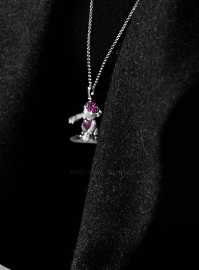 滑雪项链S925银轻奢小众毛衣链