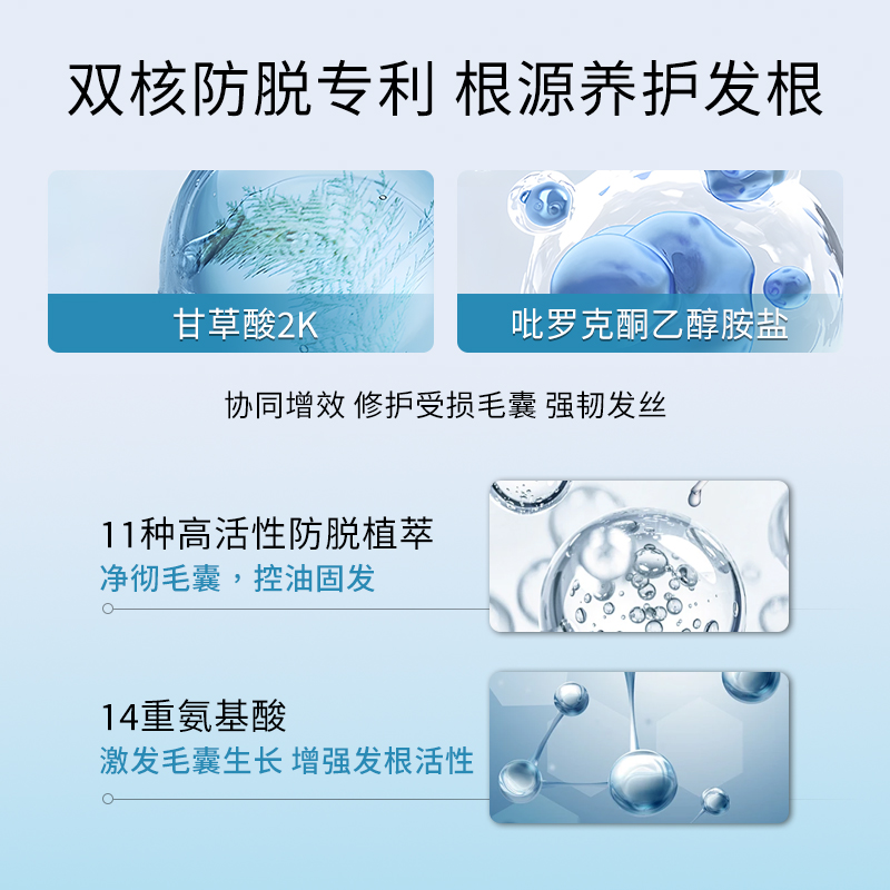 Aderans爱德兰丝进口专利固发防脱洗发水密发露控油去屑蓬松育发