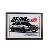 Японская голова текст D автомобиль AE86 Трехмерный магазин живописи.