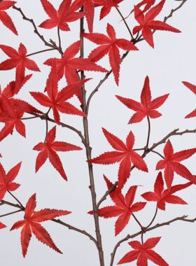 仿真枫叶红枫叶假树叶园林景观工程造景假树枝家居装饰摆件假绿植