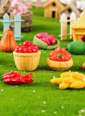 苔藓微景观创意摆件 田园秋日丰收季菜园diy装饰品配件桌面小摆件