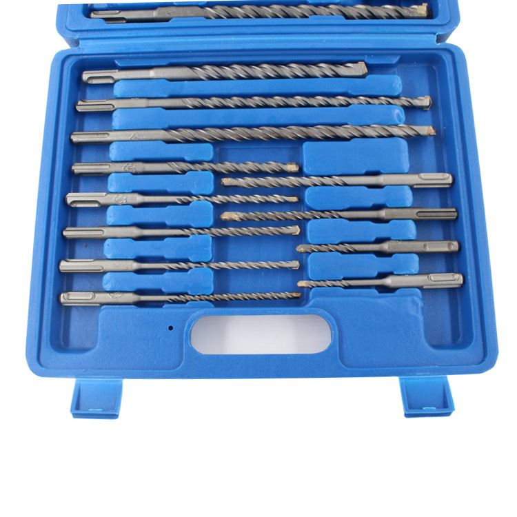 电锤钻头套装 电锤钻头圆柄凿子塑盒套装 17PCS drill bit set - 图0