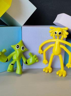 8款彩虹朋友班班花园手办伙伴蓝朋友口水怪公仔实心模型摆件玩具