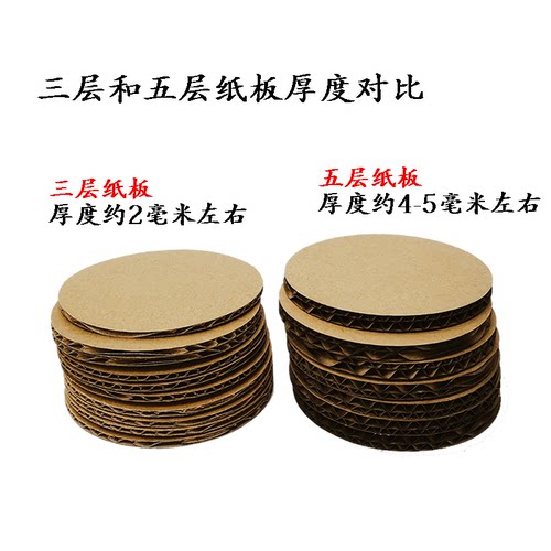 优质学校手工DIY道具美术绘画包装材料3/5层圆形瓦楞纸板1份包邮 - 图0