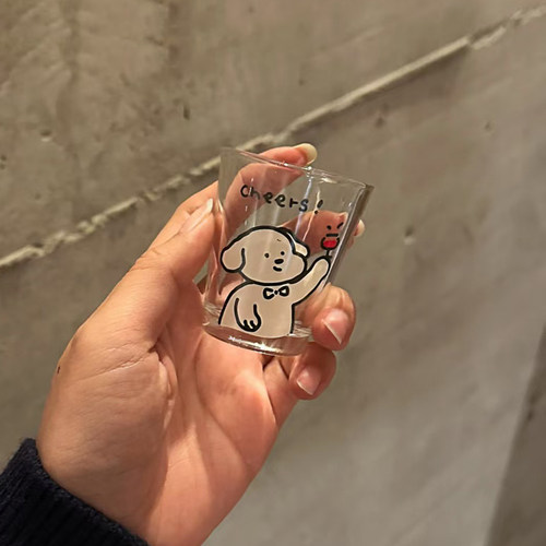 呆萌微醺小狗迷你小酒杯精致礼盒装家用烧酒杯派对情侣清酒杯送礼 - 图2