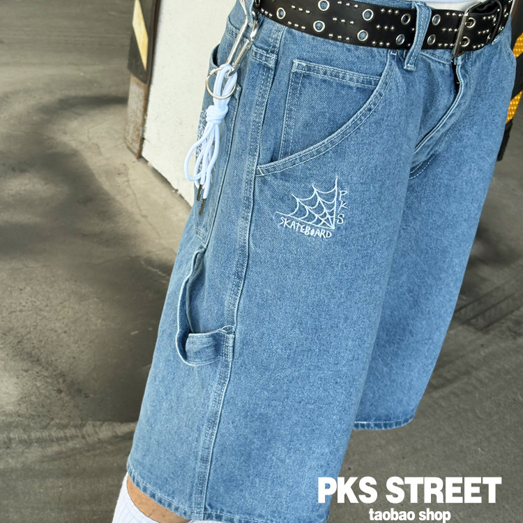 PKS黑色金属双排柳钉皮带百搭个性街头滑板男腰带