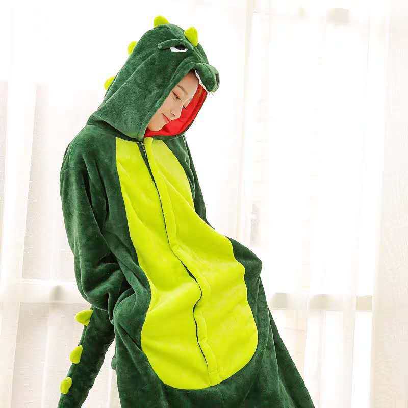 新品拉链款卡通动物连体网红睡衣 誀艺睡衣/家居服套装