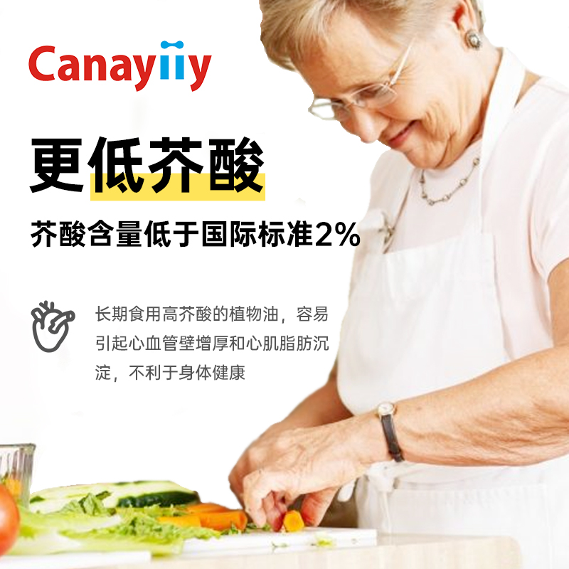 Canayiiy加拿大进口芥花籽油5升食用油非转基因低芥酸菜籽油家用-图0