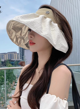 夏季女宽檐大檐防晒显脸小贝壳帽